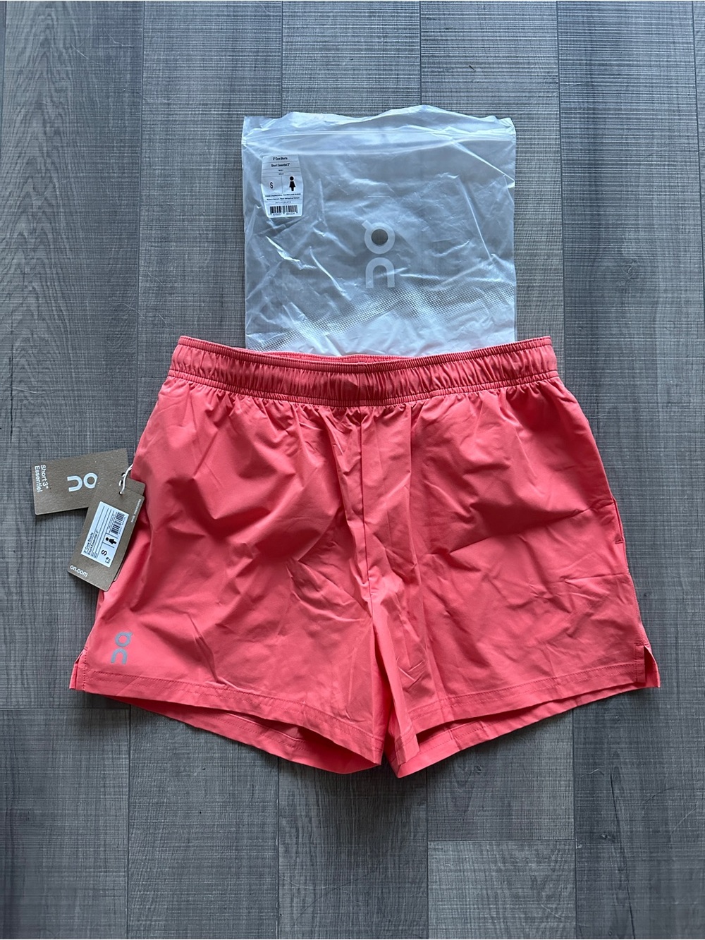 On Running Women’s Coral Pink Athletic Shorts